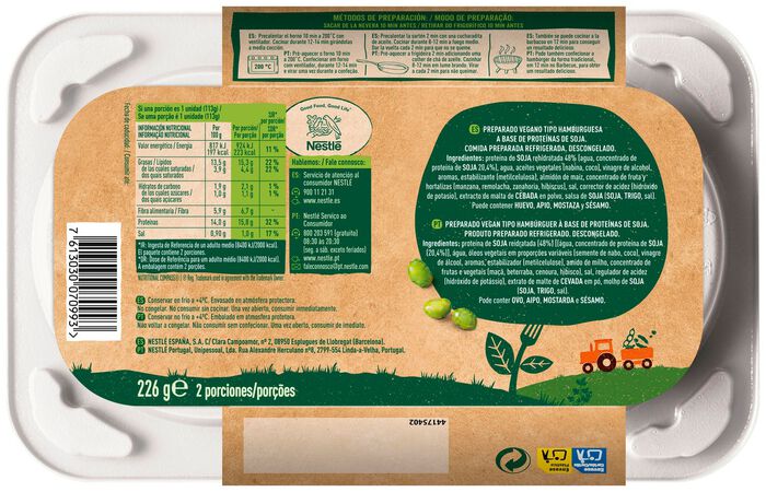 Sensational burger veggie Garden Gourmet 226g