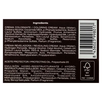 Tinte de cabello Alcántara Brilliant Color nº 1 negro