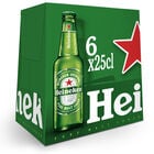 Cerveza rubia especial Heineken pack 6 botellas 25cl