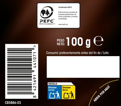 Chocolate negro sin gluten Alipende 100g 72% de cacao