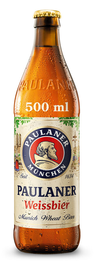 Cerveza de trigo Paulaner botella 50cl. REGALO DE JARRA PAULANER POR LA COMPRA DE 6 UNIDADES.