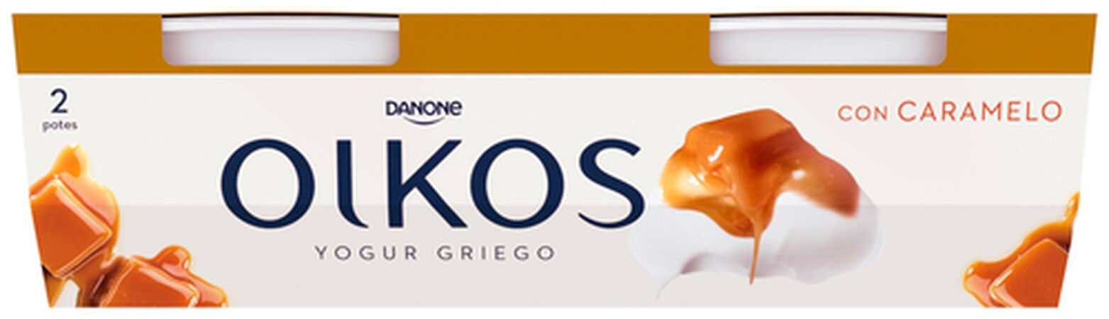Yogur estilo griego Oikos pack 2 caramelo