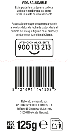 Snack de patata Alipende 125g