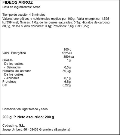 Noodles de arroz sin gluten Orient Selection 200g 
