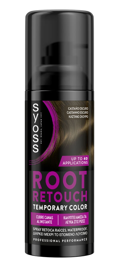 Coloración Syoss Root Retouch Spray Root Retoucher Castaño Oscuro