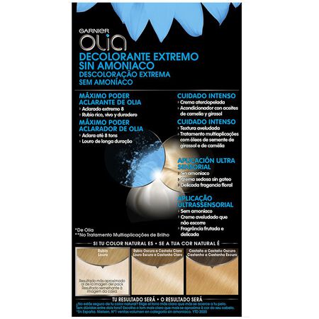 Decolorante permanente Olia nº 8 sin amoniaco y aceites Florales