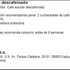 Café soluble descafeinado Nescafé 100g mezcla