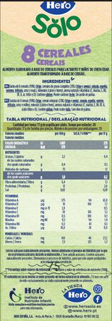 Papilla Hero Solo 0% 8 cereales desde 6meses 340g