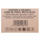 Cañas de papel Betik 48 uds rectas surtido de cuatro colores