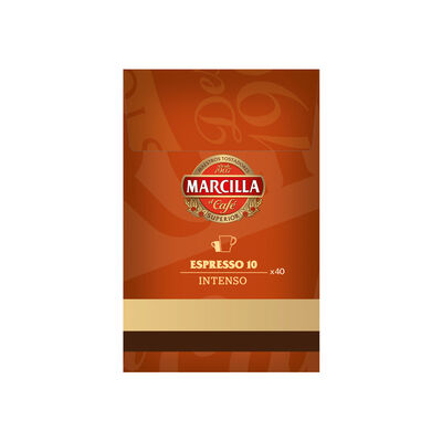 Café espresso intensidad 10 Marcilla 40 cápsulas