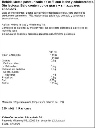 Caffe latte light Kaiku 230ml