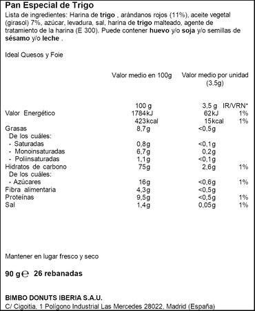 Mini tostas con arándanos Ortiz 90g