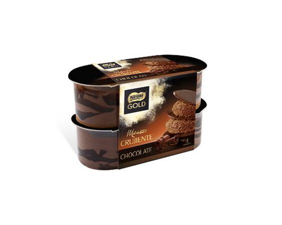Mousse Nestlé gold pack 4 láminas chocolate