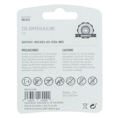 Pila alcalina Tm high voltage 23A 12V