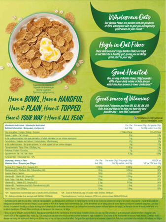 Cereales integrales Oatibix 550g avena flakes