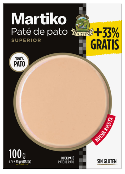 Pat&eacute; de pato Martiko bloc 75g