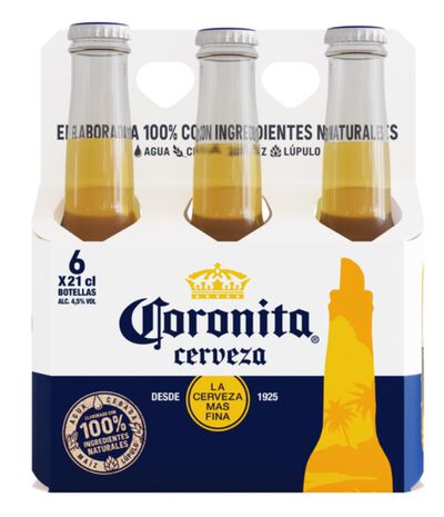 Cerveza Corona pack 6 botellas 21cl