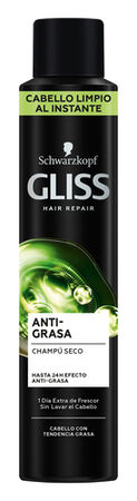 Champú seco Gliss spray 200ml cabello con tendencia grasa