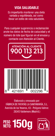 Patatas fritas onduladas sabor jam&oacute;n Alipende 150g