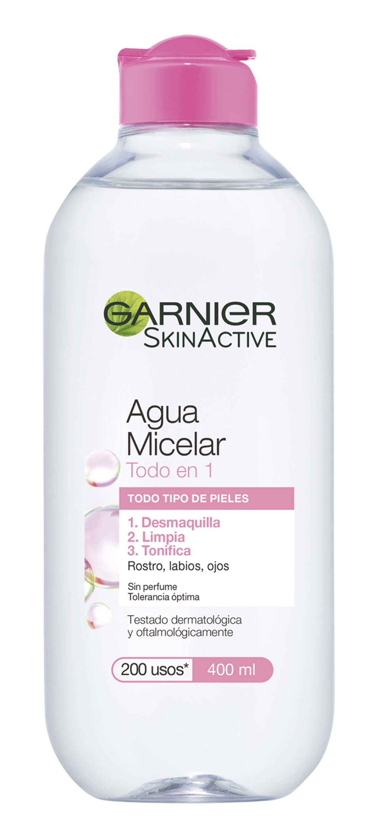 Agua micelar Garnier 400ml desmaquilla limpia y tonifica