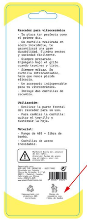 Rascador vitro Yap 3 cuchillas plástico