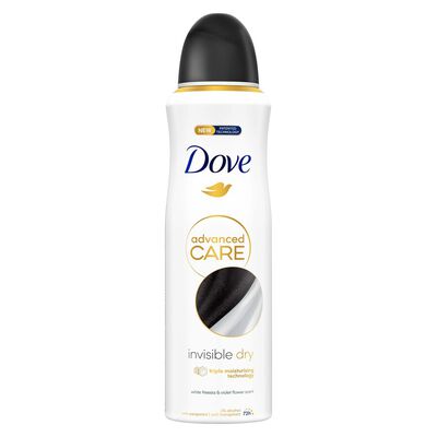 Desodorante en spray advanced care Dove 200ml invisible
