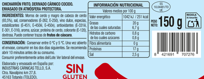 Chicharrones fritos en lonchas Alipende 150g