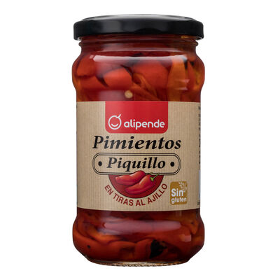 Pimientos de piquillo en tiras sin gluten Alipende 225g
