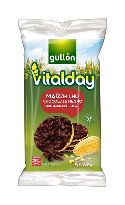 Tortitas maiz Vitalday 100g chocolate