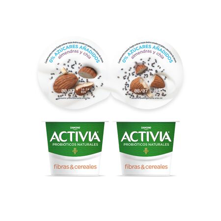 Bífidus probiótico Activia 0% pack 4 chia y almendras
