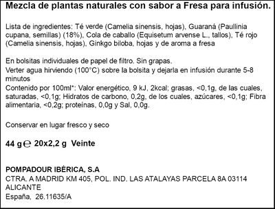 Multinfusión Pompadour 20u quema-grasa