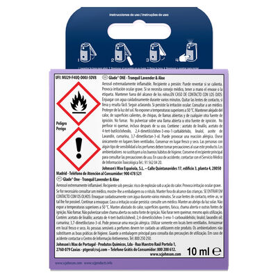 Ambientador touch and spray con recambio Glade lavanda y aloe