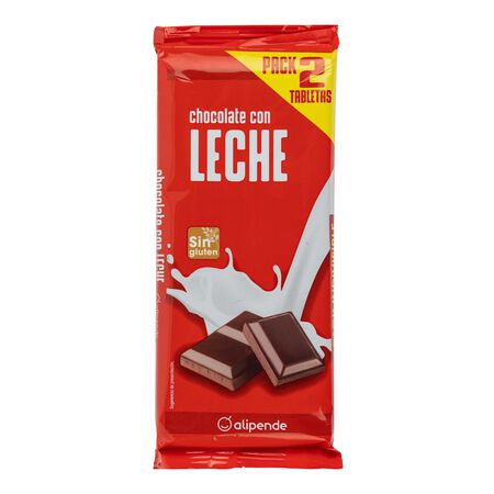 Chocolate con leche sin gluten Alipende pack-2