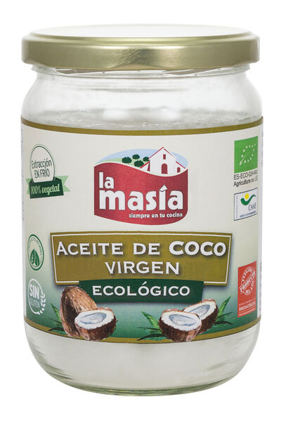 Aceite de Coco Virgen Ecol&oacute;gico La Mas&iacute;a 430ml