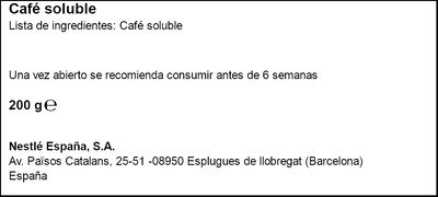 Caf&eacute; soluble Nescaf&eacute; Cr&egrave;me 200g