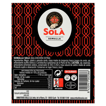 Somalla extra Sola media pieza o entera