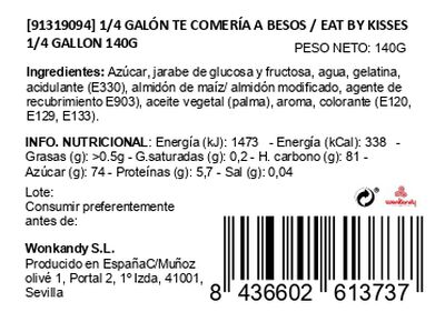 Golosina te comería a besos Wonkandy 140g