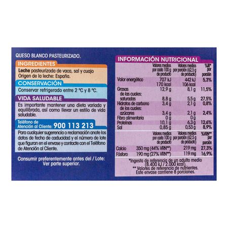 Queso blanco Alipende pack 2 de 250g