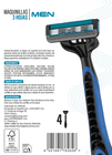 Maquina Desechable Hombre 3H Bodyplus 4 Unidades