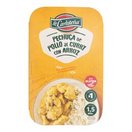 Pechuga de pollo con curry y arroz La Carloteña 300g