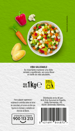 Verdura para sopa Alipende 1kg