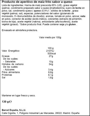 Snacks de maíz Takis intense nacho 130g