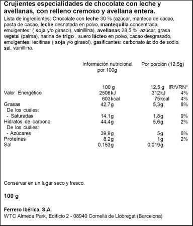 Bombones Ferrero Rocher 8 unidades 100g