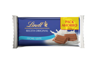 Chocolate con leche LINDT, pack 3x100 g