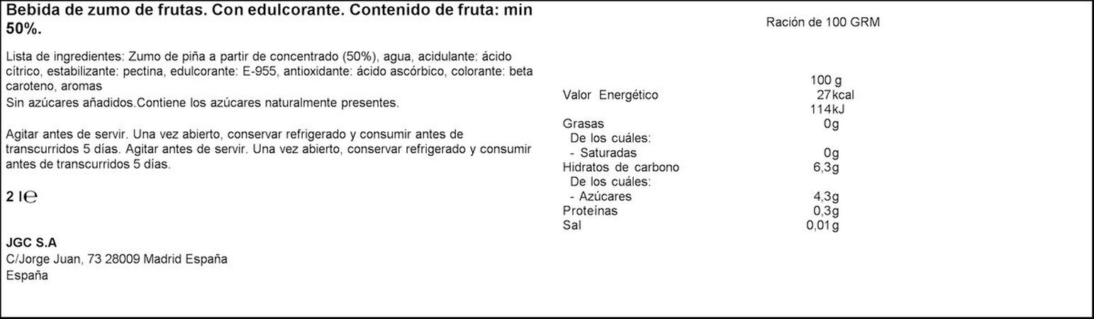 Néctar de piña Disfruta 2l