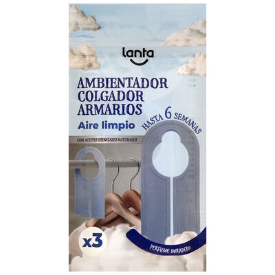 Ambientador colgador armario Lanta con aroma a aire limpio