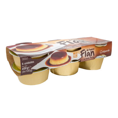 Flan de huevo sin gluten Alipende pack 6 al ba&ntilde;o maria
