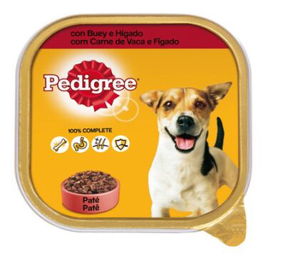 Pedigree Comida Húmeda para Perros Sabor Buey e Hígado en Paté Tarrina 300g