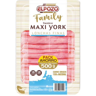 Fiambre maxi york sin lactosa 500 g Ricura