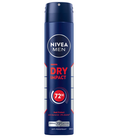 Desodorante en spray Nivea men 200ml dry impact antitranspirante